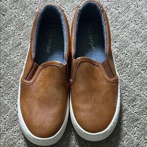Cat & Jack Brown Slip-On Sneakers with Suede Upper